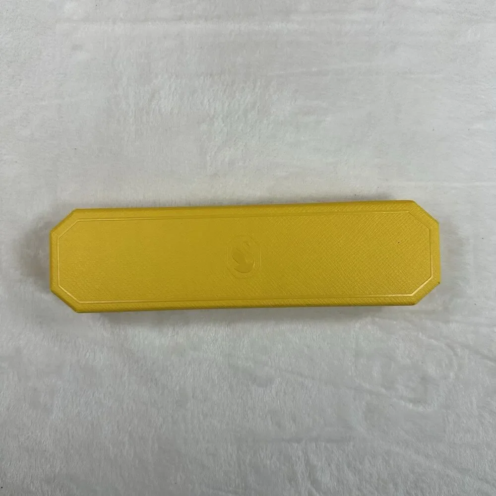 Swarovski Empty Necklace Box Yellow Long Jewelry Case Swan Logo 11”